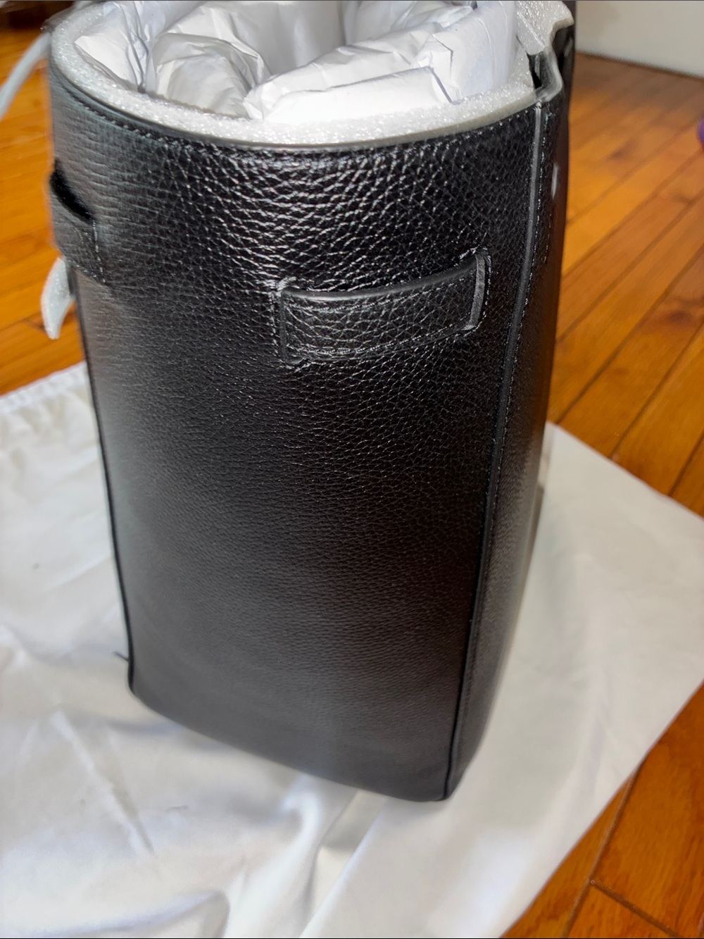 Veronica Beard Black Dash Leather Tote NWT - Picture 7 of 8
